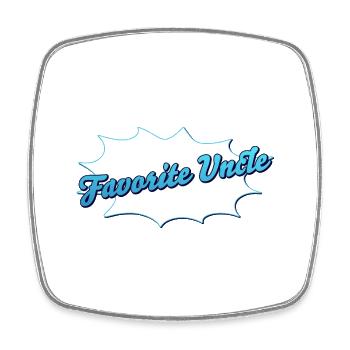 Favorite Uncle lettering for your favorite uncle - Square fridge magnet - white - Front
