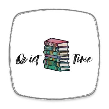 Lebendiger Stapel von Bücherillustrationen - Viereckiger Kühlschrankmagnet - Weiß - Vorne