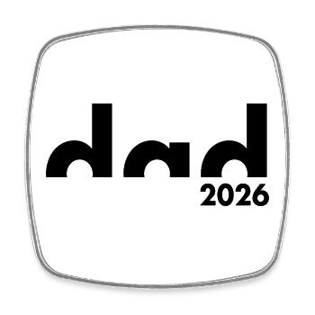 Dad 2026 | Vater | Vatertag - Viereckiger Kühlschrankmagnet - Weiß - Vorne
