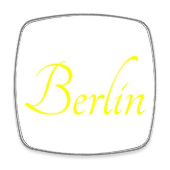 I love Berlin - Viereckiger Kühlschrankmagnet - Weiß - Vorne