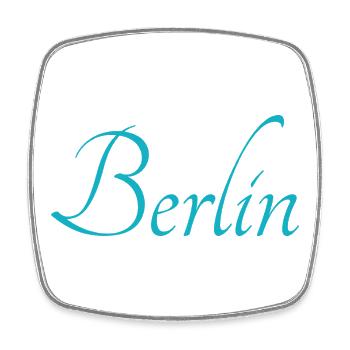 Berlin - Magnet carré - blanc - Devant