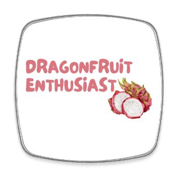 Drachenfrucht Enthusiast - Viereckiger Kühlschrankmagnet - Weiß - Vorne
