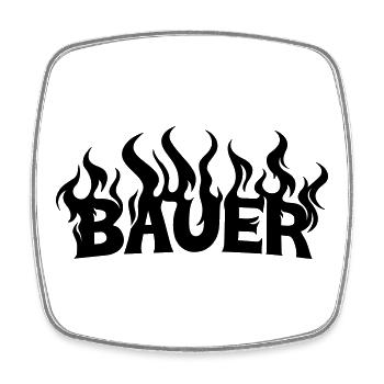 Bauer 2 - Viereckiger Kühlschrankmagnet - Weiß - Vorne