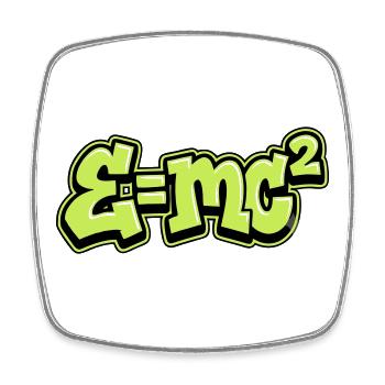 Einstein Formula Graffiti - Square fridge magnet - white - Front