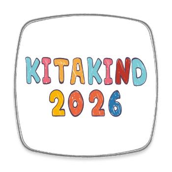 Kita Kind 2026 - Square fridge magnet - white - Front