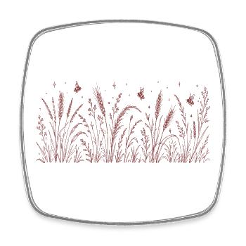 Bees and flowers - Square fridge magnet - white - Front