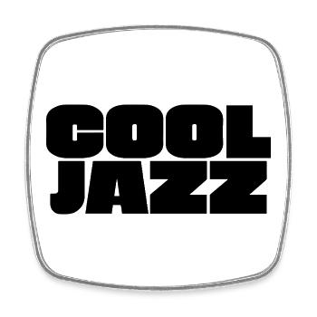 Bold Cool Jazz logo - Square fridge magnet - white - Front