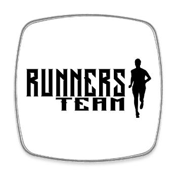 Équipe des coureurs - Magnet carré - blanc - Devant