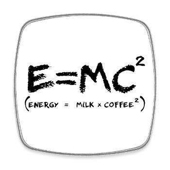 Coffee Energy Formula Geek Humor - Square fridge magnet - white - Front