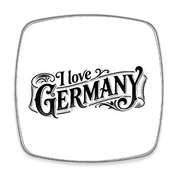 I love Germany Logo - Square fridge magnet - white - Front
