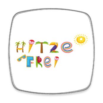 heat-free - Square fridge magnet - white - Front
