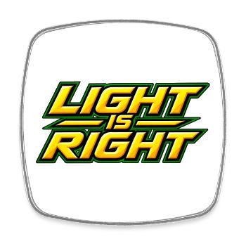 Light is right - Square fridge magnet - white - Front