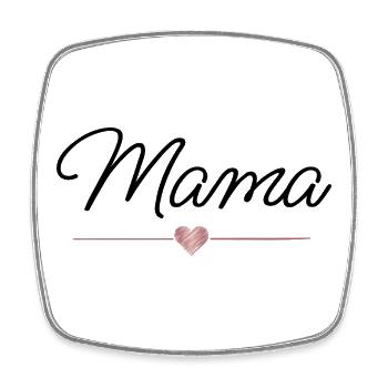 Cadeau de cœur de maman Famille de la fête des mères - Magnet carré - blanc - Devant