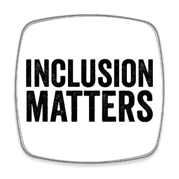 Inclusion is important – Special education – Freundli - Square fridge magnet - white - Front