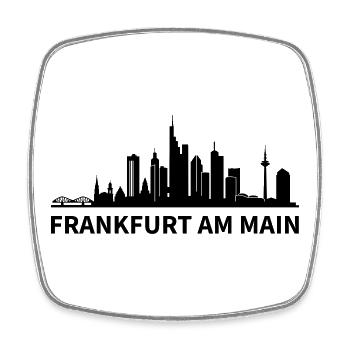 Skyline Frankfurt am Main - Viereckiger Kühlschrankmagnet - Weiß - Vorne