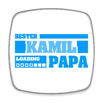 Kamil à la naissance - Magnet carré - blanc - Devant