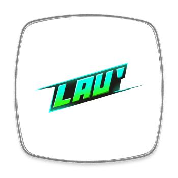 Lau' - Magnet carré - blanc - Devant