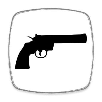 weapon - Square fridge magnet - white - Front