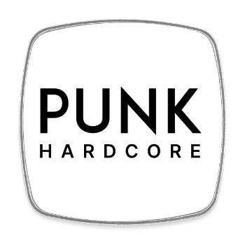 Hardcore-Punk - Viereckiger Kühlschrankmagnet - Weiß - Vorne