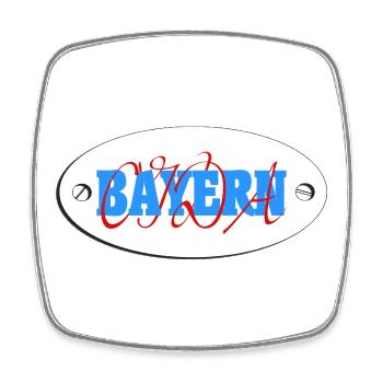 Bayern, Bayern Oida, Bavaria, Bayernwappen - Viereckiger Kühlschrankmagnet - Weiß - Vorne