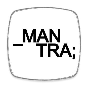 MANTRA Printstream CS2 - Viereckiger Kühlschrankmagnet - Weiß - Vorne