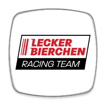 Lecker Bierchen Bier Spruch Stammtisch Geschenk - Viereckiger Kühlschrankmagnet - Weiß - Vorne