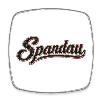 Spandau - Vintage Slogan - Berlin - Bezirk - Viereckiger Kühlschrankmagnet - Weiß - Vorne