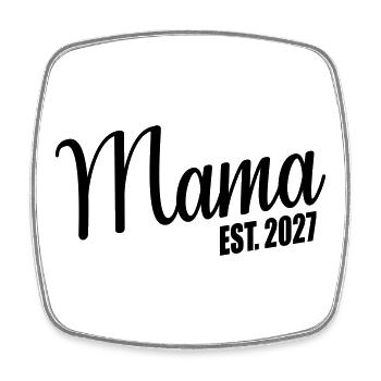Baby verkünden, Mama 2027 - Viereckiger Kühlschrankmagnet - Weiß - Vorne