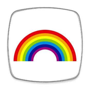 regenbogen - Viereckiger Kühlschrankmagnet - Weiß - Vorne