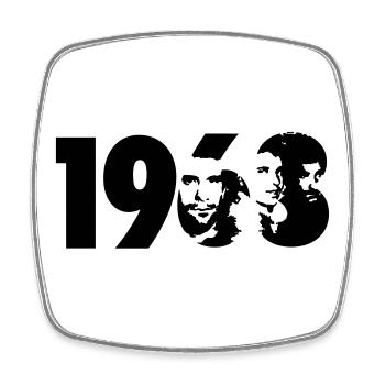1968 - Deniz Gezmis Yusuf Aslan Hüseyin Inan - Viereckiger Kühlschrankmagnet - Weiß - Vorne