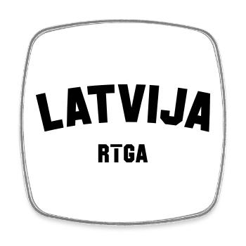RIGA Latvia Latvija Lettland - Viereckiger Kühlschrankmagnet - Weiß - Vorne
