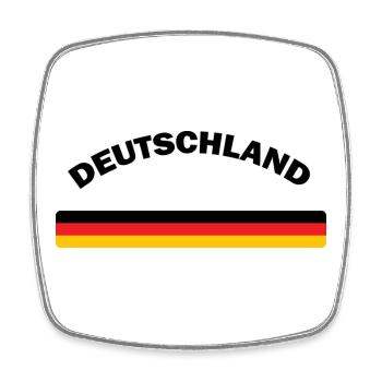 Deutschland - Magnet carré - blanc - Devant