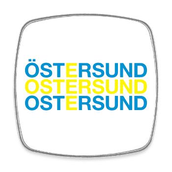 ÖSTERSUND - Sweden - Schwedische Flagge - Viereckiger Kühlschrankmagnet - Weiß - Vorne
