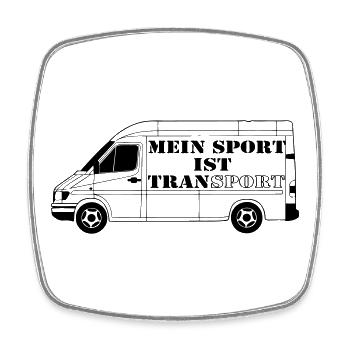 Transporter Fahrer ,LKW Fun Transport Sport (25) - Viereckiger Kühlschrankmagnet - Weiß - Vorne