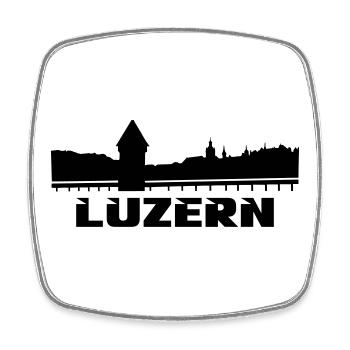 Luzern - Viereckiger Kühlschrankmagnet - Weiß - Vorne