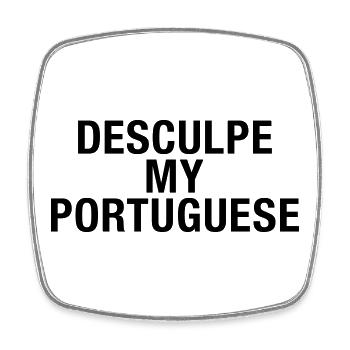 PORTUGAL Portugiesische Sprache Portugiesisch - Viereckiger Kühlschrankmagnet - Weiß - Vorne