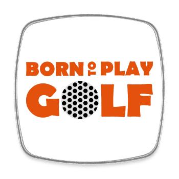 Born to play Golf - Magnet carré - blanc - Devant