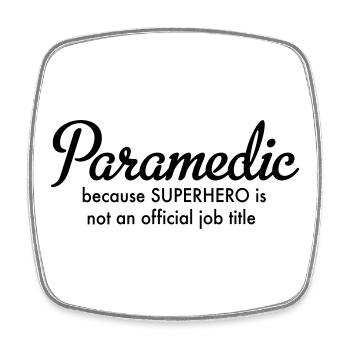 ambulance man - Square fridge magnet - white - Front