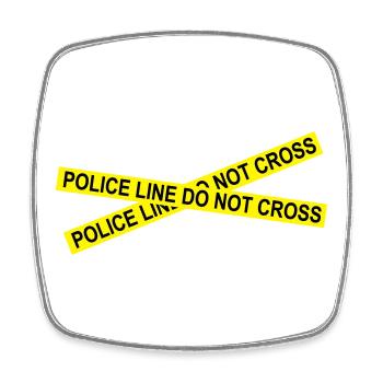 6061912 121806760 policeline - Square fridge magnet - white - Front