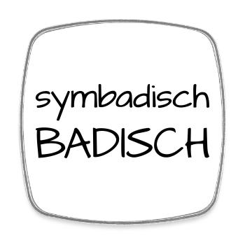 Symbadisch Badisch - Viereckiger Kühlschrankmagnet - Weiß - Vorne
