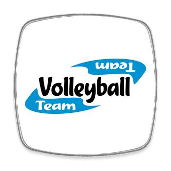 volleyball - Square fridge magnet - white - Front