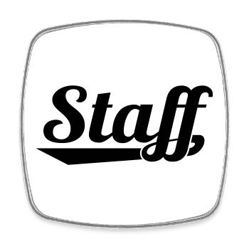 2541614 127337063 STAFF - Viereckiger Kühlschrankmagnet - Weiß - Vorne