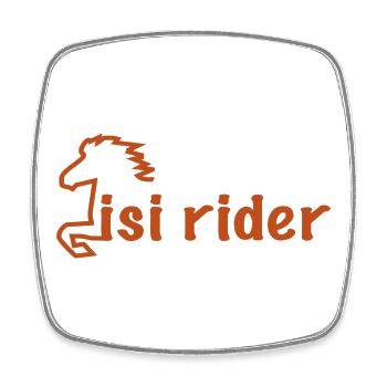 2541614 14950220 isi rider - Square fridge magnet - white - Front