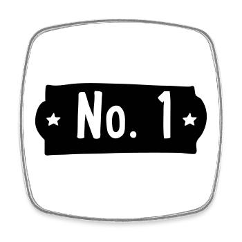 2541614 15643040 no 1 - Viereckiger Kühlschrankmagnet - Weiß - Vorne