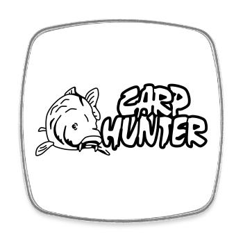 Carp Hunter - Viereckiger Kühlschrankmagnet - Weiß - Vorne