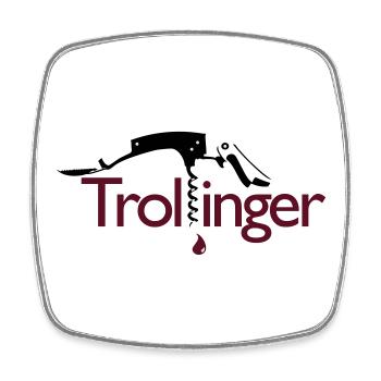 Trollinger - Viereckiger Kühlschrankmagnet - Weiß - Vorne