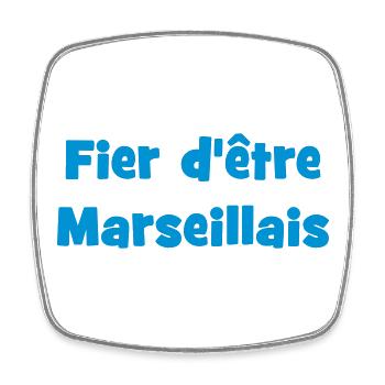 Proud to Marseille sein - Viereckiger Kühlschrankmagnet - Weiß - Vorne