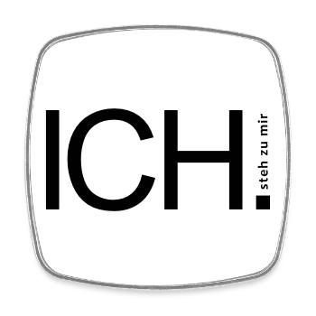 ICH steh zu mir. - Viereckiger Kühlschrankmagnet - Weiß - Vorne