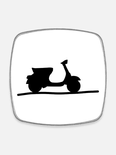 scooter - Magnet carré - blanc