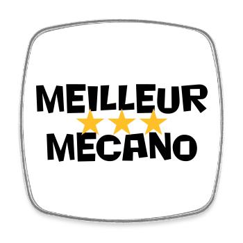Meilleur Mecano - Magnet carré - blanc - Devant